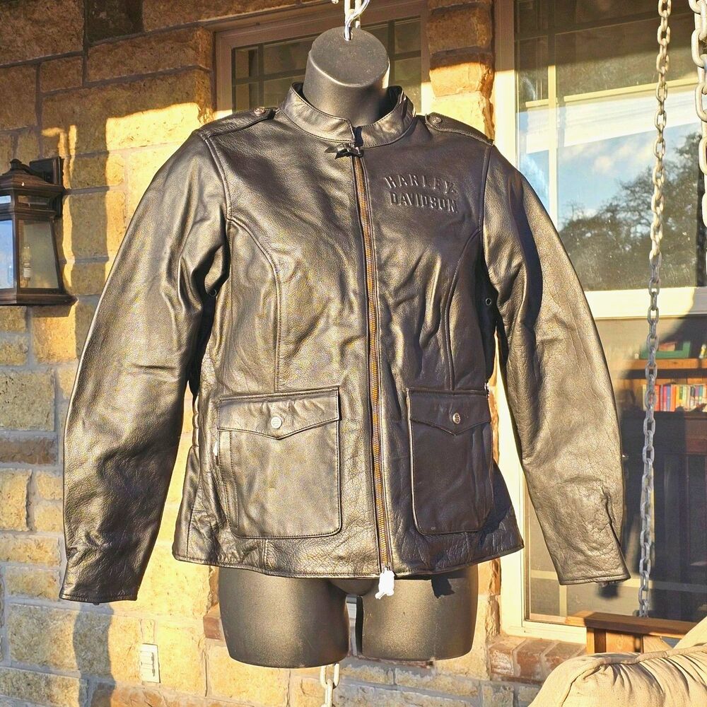 New Harley-Davidson Women's H-D Flex Layering Captain's Leather Jacket Size XL